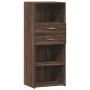 Aparador alto madera de ingeniería marrón roble 50x42,5x124 cm de , Aparadores - Ref: Foro24-846179, Precio: 96,05 €, Descuen...