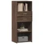 Aparador alto madera de ingeniería marrón roble 50x42,5x124 cm de , Aparadores - Ref: Foro24-846179, Precio: 94,55 €, Descuen...