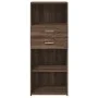 Aparador alto madera de ingeniería marrón roble 50x42,5x124 cm de , Aparadores - Ref: Foro24-846179, Precio: 94,55 €, Descuen...