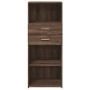 Aparador alto madera de ingeniería marrón roble 50x42,5x124 cm de , Aparadores - Ref: Foro24-846179, Precio: 96,05 €, Descuen...