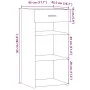Engineered wood gray Sonoma sideboard 45x42.5x93 cm by , Sideboards - Ref: Foro24-846325, Price: 59,29 €, Discount: %