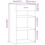 Engineered wood brown oak sideboard 50x42.5x93 cm by , Sideboards - Ref: Foro24-846333, Price: 64,82 €, Discount: %