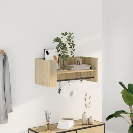 Wandregal aus Sonoma-Eichenfurnierholz 70,5x35x30,5 cm von , Regale und Regale - Ref: Foro24-848453, Preis: 35,22 €, Rabatt: %