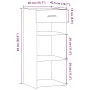 Ingenieurholz-Sideboard in brauner Eiche, 40x42,5x93 cm. von , Sideboards - Ref: Foro24-846319, Preis: 67,12 €, Rabatt: %