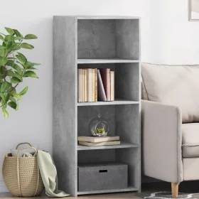 Tall engineered wood sideboard in gray concrete 50x41x124 cm by , Sideboards - Ref: Foro24-846400, Price: 73,33 €, Discount: %