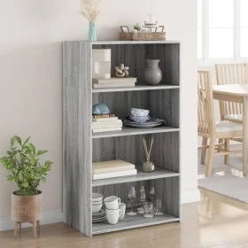 Tall Sonoma Gray Engineered Wood Sideboard 70x41x124 cm by , Sideboards - Ref: Foro24-846409, Price: 90,21 €, Discount: %