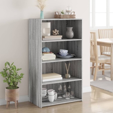 Tall Sonoma Gray Engineered Wood Sideboard 70x41x124 cm by , Sideboards - Ref: Foro24-846409, Price: 91,62 €, Discount: %