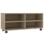 TV-Schrank mit Rädern aus eichenfarbenem Sperrholz, 90 x 35 x 35 cm von vidaXL, TV-Möbel - Ref: Foro24-800183, Preis: 62,23 €...