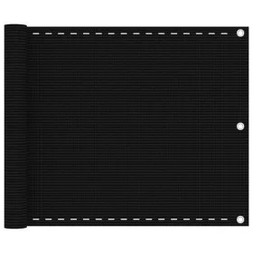 Black HDPE balcony awning 75x600 cm by vidaXL, Umbrellas - Ref: Foro24-311031, Price: 18,61 €, Discount: %