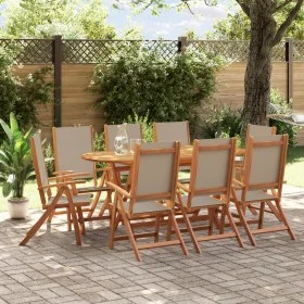 Garten-Esszimmer-Set, 9-teilig, Massivholz Akazie und Textilene von , Gartensets - Ref: Foro24-3279313, Preis: 808,20 €, Raba...