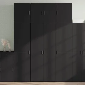 Tall black engineered wood sideboard 80x42.5x249 cm by , Sideboards - Ref: Foro24-3281365, Price: 277,60 €, Discount: %