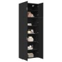 Tall black engineered wood sideboard 80x42.5x249 cm by , Sideboards - Ref: Foro24-3281365, Price: 281,63 €, Discount: %