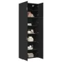 Tall black engineered wood sideboard 80x42.5x249 cm by , Sideboards - Ref: Foro24-3281365, Price: 277,60 €, Discount: %