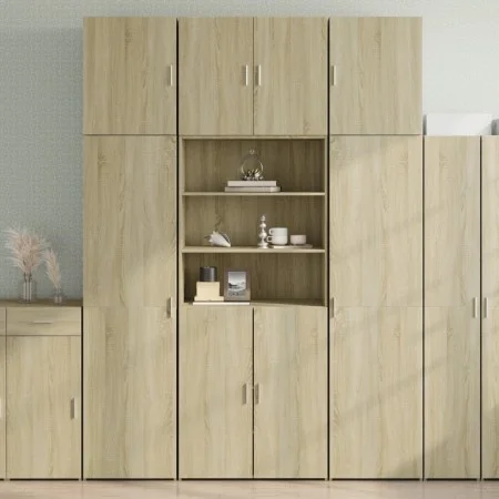 Engineered wood high sideboard in Sonoma oak 80x42.5x249 cm by , Sideboards - Ref: Foro24-3281359, Price: 254,56 €, Discount: %