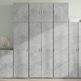 Tall engineered wood sideboard in gray concrete 80x42.5x249 cm by , Sideboards - Ref: Foro24-3281367, Price: 263,78 €, Discou...