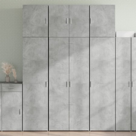 Tall engineered wood sideboard in gray concrete 80x42.5x249 cm by , Sideboards - Ref: Foro24-3281367, Price: 263,80 €, Discou...