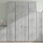 Tall engineered wood sideboard in gray concrete 80x42.5x249 cm by , Sideboards - Ref: Foro24-3281367, Price: 264,74 €, Discou...