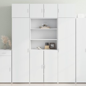 Tall white engineered wood sideboard 80x42.5x185 cm by , Sideboards - Ref: Foro24-3281378, Price: 171,44 €, Discount: %