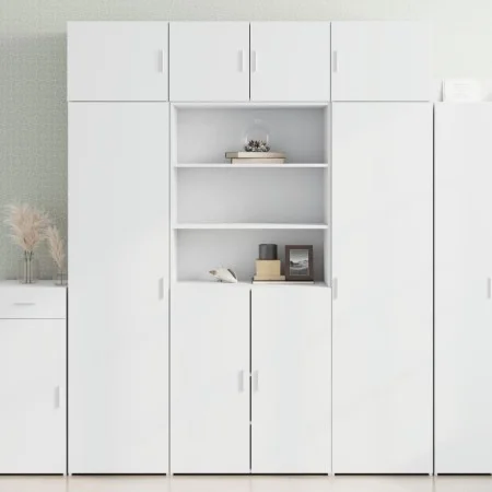 Tall white engineered wood sideboard 80x42.5x185 cm by , Sideboards - Ref: Foro24-3281378, Price: 163,76 €, Discount: %