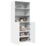 Tall white engineered wood sideboard 80x42.5x185 cm by , Sideboards - Ref: Foro24-3281378, Price: 171,44 €, Discount: %