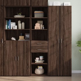 Aparador de madera de ingeniería marrón roble 45x42,5x185 cm de , Aparadores - Ref: Foro24-3281454, Precio: 131,15 €, Descuen...