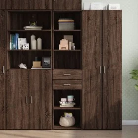 Engineered wood brown oak sideboard 45x42.5x185 cm by , Sideboards - Ref: Foro24-3281454, Price: 129,13 €, Discount: %