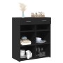 Engineered wood black sideboard 80x42.5x93 cm by , Sideboards - Ref: Foro24-3281477, Price: 100,58 €, Discount: %