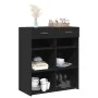 Engineered wood black sideboard 80x42.5x93 cm by , Sideboards - Ref: Foro24-3281477, Price: 98,43 €, Discount: %