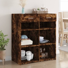 Smoked oak engineered wood sideboard 80x42.5x93 cm by , Sideboards - Ref: Foro24-3281480, Price: 95,41 €, Discount: %