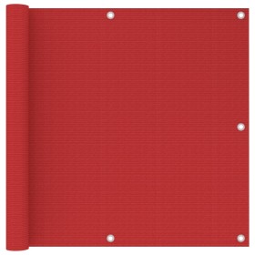 Toldo para balcón HDPE rojo 90x500 cm