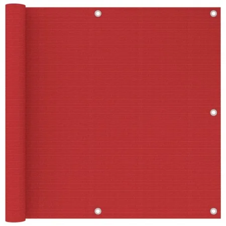 Red HDPE balcony awning 90x500 cm by vidaXL, Umbrellas - Ref: Foro24-311010, Price: 13,29 €, Discount: %