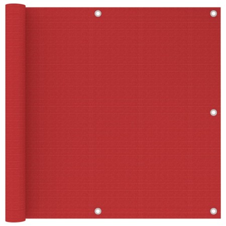 Toldo para balcón HDPE rojo 90x500 cm