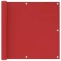 Red HDPE balcony awning 90x500 cm by vidaXL, Umbrellas - Ref: Foro24-311010, Price: 13,29 €, Discount: %