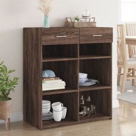 Aparador de madera de ingeniería marrón roble 80x42,5x93 cm de , Aparadores - Ref: Foro24-3281482, Precio: 98,26 €, Descuento: %