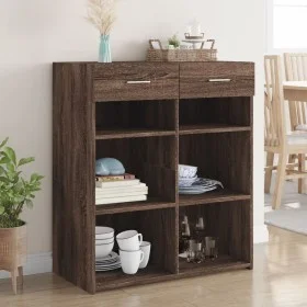 Engineered wood brown oak sideboard 80x42.5x93 cm by , Sideboards - Ref: Foro24-3281482, Price: 97,09 €, Discount: %