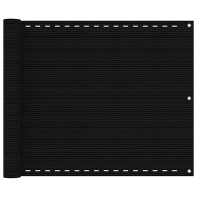 Schwarze HDPE-Balkonmarkise 75x400 cm von vidaXL, Sonnenschirme - Ref: Foro24-311029, Preis: 18,31 €, Rabatt: %