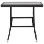 Garden table 80x80x74 cm black synthetic rattan by , Garden tables - Ref: Foro24-318712, Price: 86,25 €, Discount: %