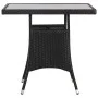 Gartentisch 80x80x74 cm aus schwarzem Kunststoff-Rattan von , Gartentische - Ref: Foro24-318712, Preis: 86,25 €, Rabatt: %