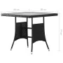 Garden table 80x80x74 cm black synthetic rattan by , Garden tables - Ref: Foro24-318712, Price: 86,25 €, Discount: %