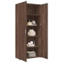 Engineered wood brown oak sideboard 80x42.5x185 cm by , Sideboards - Ref: Foro24-3281440, Price: 187,80 €, Discount: %