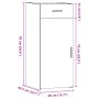 Engineered wood sideboard in concrete grey, 40x42.5x93 cm by , Sideboards - Ref: Foro24-846281, Price: 79,23 €, Discount: %