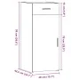 Engineered wood sideboard in concrete grey, 40x42.5x93 cm by , Sideboards - Ref: Foro24-846281, Price: 78,13 €, Discount: %