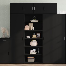 Tall black plywood sideboard 70x41x185 cm by , Sideboards - Ref: Foro24-3281688, Price: 131,83 €, Discount: %