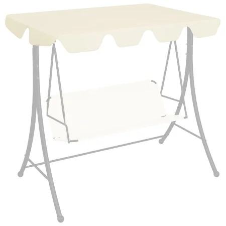 Cream garden swing replacement canopy 188/168x145/110 cm by vidaXL, Covers for tents and gazebos - Ref: Foro24-312085, Price:...