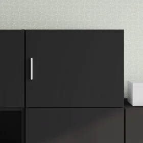 Engineered wood black wall cabinet 50x42.5x40 cm by , Sideboards - Ref: Foro24-846111, Price: 42,30 €, Discount: %