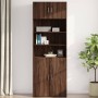 Engineered wood brown oak wall cabinet 80x42.5x40 cm by , Sideboards - Ref: Foro24-846130, Price: 63,69 €, Discount: %