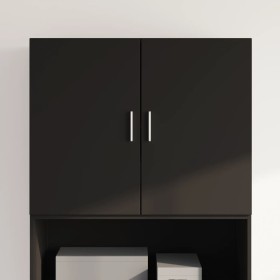 Wandschrank aus schwarzem Ingenieurholz 80x42,5x64 cm von , Sideboards - Ref: Foro24-846132, Preis: 73,94 €, Rabatt: %