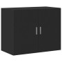 Wandschrank aus schwarzem Ingenieurholz 80x42,5x64 cm von , Sideboards - Ref: Foro24-846132, Preis: 73,94 €, Rabatt: %