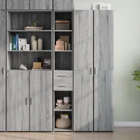 Ingenieurholz-Sideboard in Sonoma-Grau 30x42,5x185 cm von , Sideboards - Ref: Foro24-846241, Preis: 95,01 €, Rabatt: %