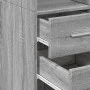 Engineered wood sideboard in Sonoma grey, 30x42.5x185 cm by , Sideboards - Ref: Foro24-846241, Price: 95,01 €, Discount: %